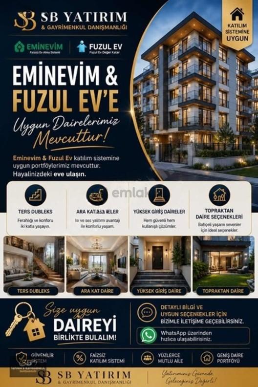 Sıfır 2+1 Arkat Daire Emnevime Katılıma Tamamı Uygun 1 Aya Tslim 1