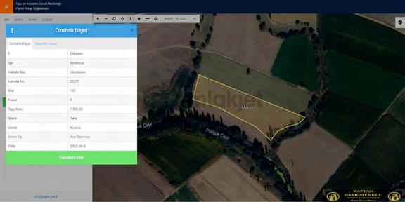 Beylikova Uzunburun'da Porsuk Kenarında 7.800 M² Satılık Tarla 1