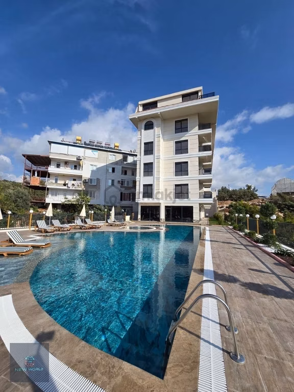 Alanya Kestel Lüks Site İçi Satılık Deniz Manzaralı 1+1 1