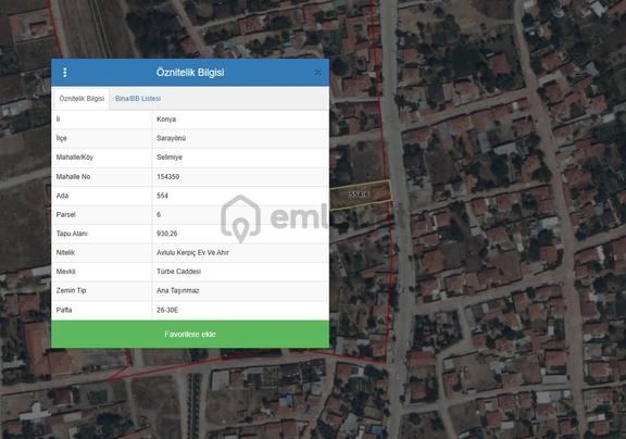 Sarayönü Selimiye'de 930 M² Cadde Üzeri Satılık Arsa 2