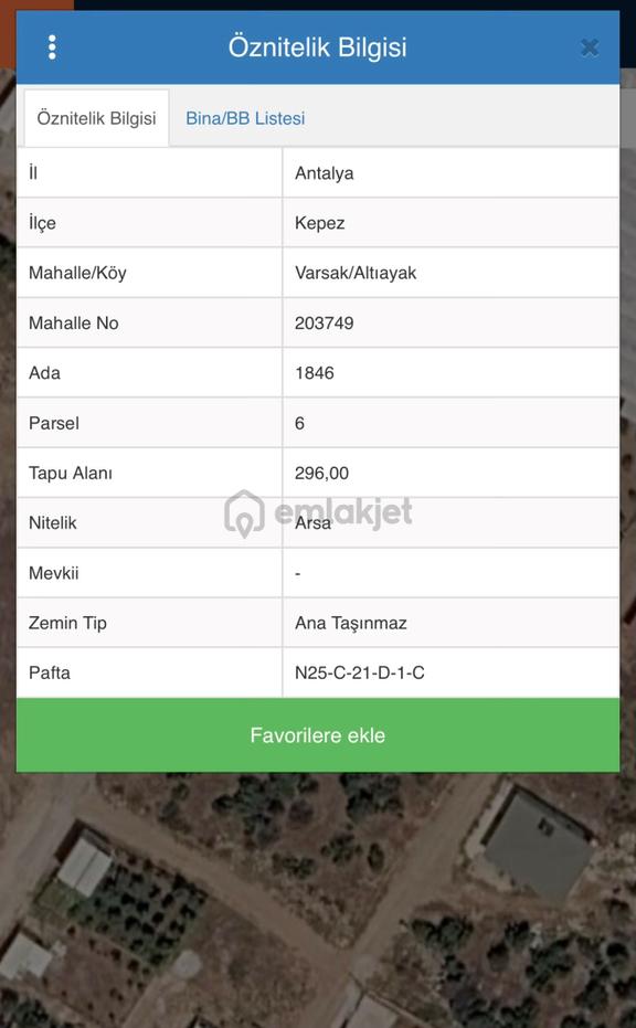 Kepez Altıayak 296 M² 0,60 Emsal İnşaat İznine Açık Arsa 2
