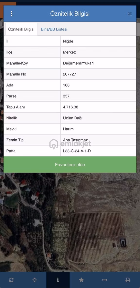 Niğde Değirmenlide 4.716 M² Yatırımlık Elma Bahçesi 2
