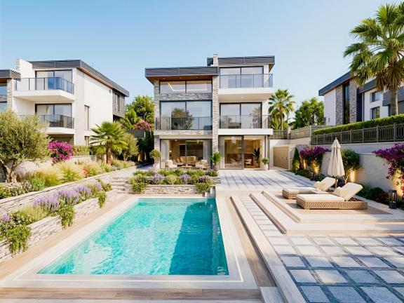 Karşıyaka Mükemmel Konum Lüks Havuzlu Çift Girişli 5+2 Villa 2