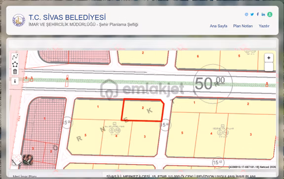 Sivas Gmt Emlak R.t.e Bulvarı Üzeri Satılık Köşebaşı 363m2 Arsa 1