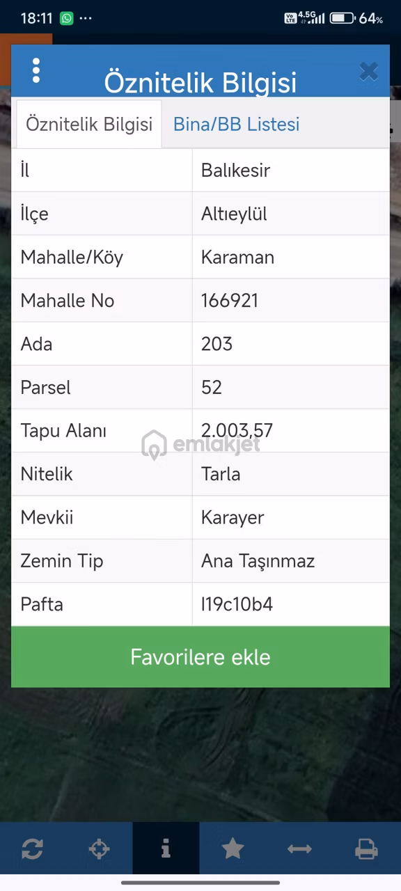 Balıkesir Altıeylül Karaman Da Satılık Tarla 2