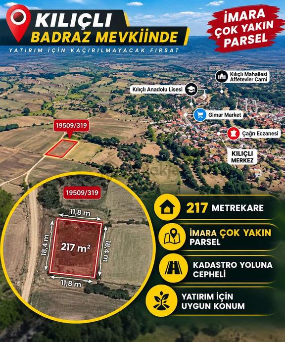 İmar'dan Kılıçlı Badraz Mevkiinde Geleceğe Yönelik Kupon Parsel 1