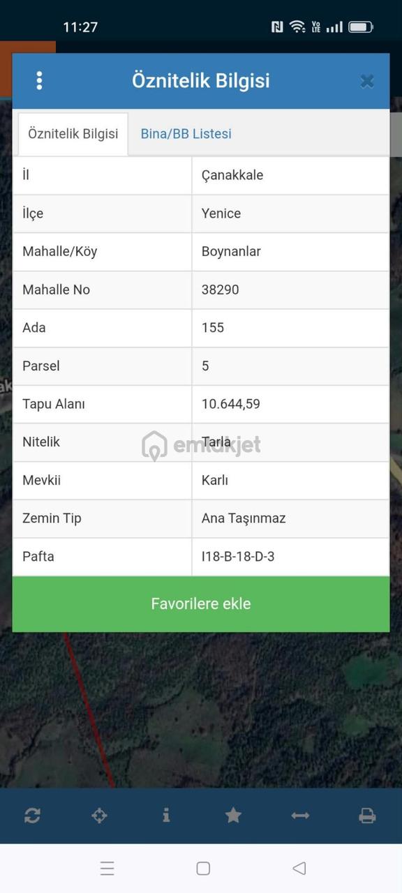 Çanakkale Yenice Bölgesinde 10650 M2 Satılık Tarla 2