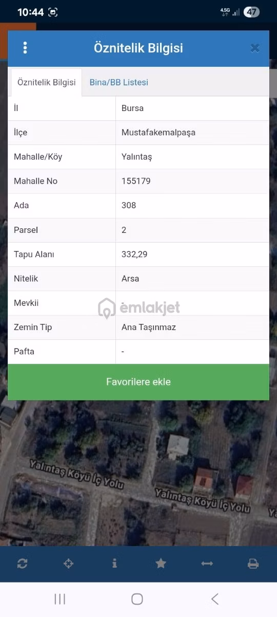 Satılık Arsa Yalıntas'ta Vılla Imarlı Kültür Merkezı Yanı 2