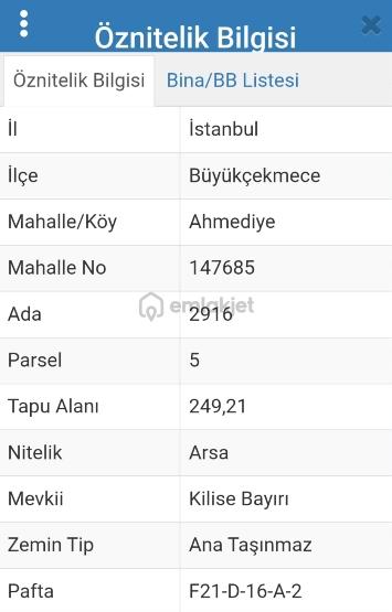 Büyükçekmece Gölün Kenarında Ahmediyede 250 M2 Satılık Arsa 2