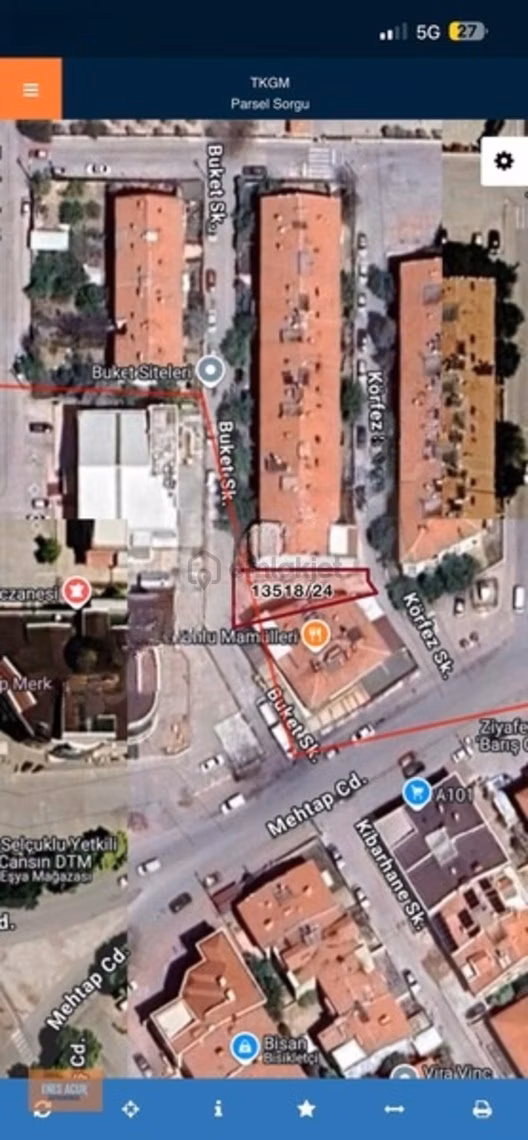 Enes Acur'dan Mükemmel Konum Barış Cad. Satılık 215 Mt Arsa 2