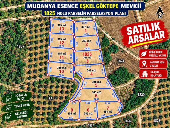 Mudanya Esence'de Eşkel Göktepe Meviiinde 354 M² Deniz-doğa Manzaralı Satılık Tarla-bahçe 2