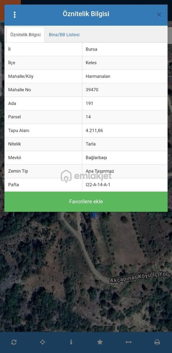 Doğubey'den Keles Harmanalanın Da Yola Cephe 4.211 M² Arazi 2