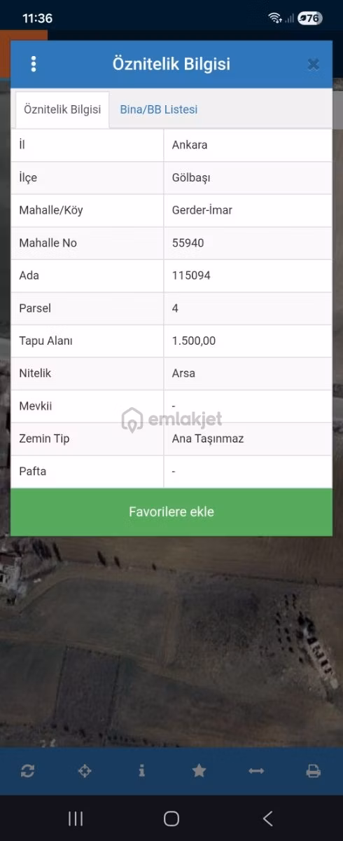 Gölbaşı(gerder İmar) Yurtbey Mah. Tek Tapulu Satılık Fırsat Arsa 2