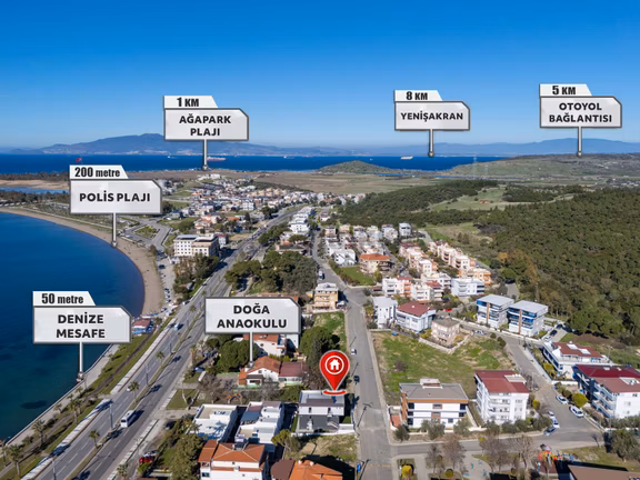 Alıağa Yalı Mah. Denız Gören Satılık 4+1 Trıpleks Vılla 1