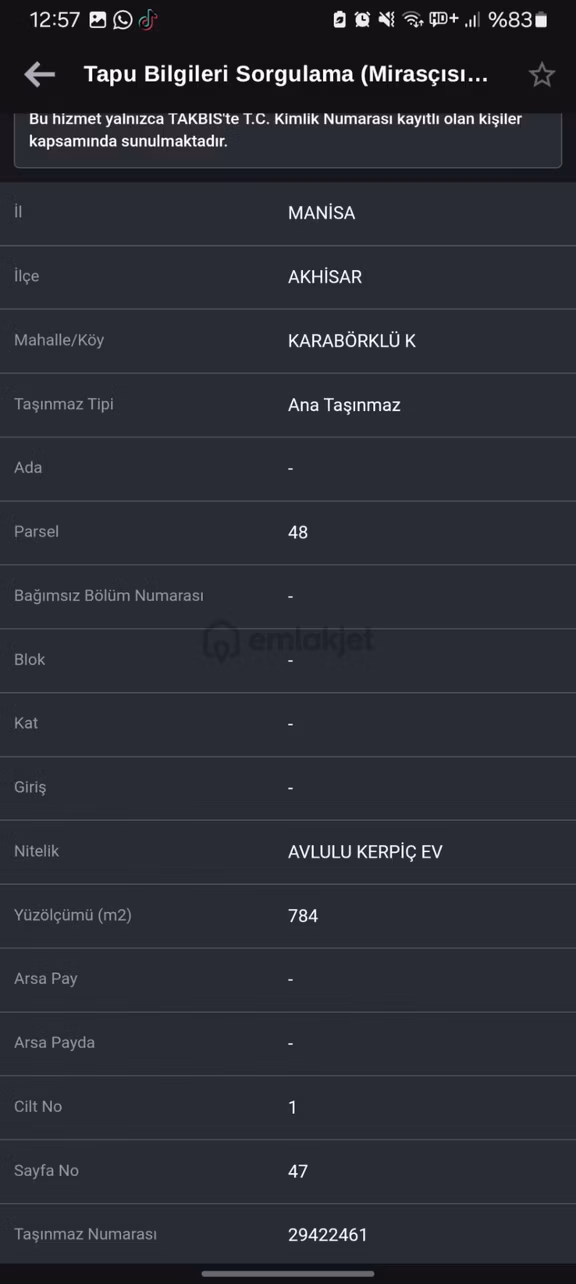 Satılık Zeytinli Tarla