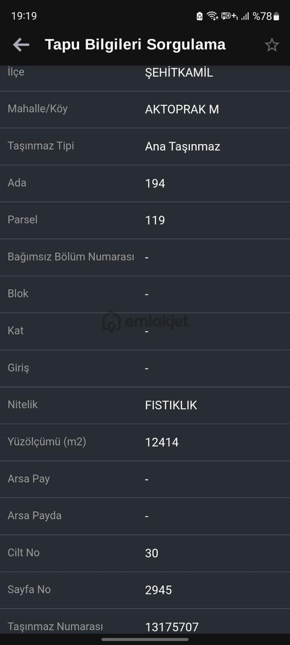 Sahibinden Aktoprak Hisse 222m2 Boş Durumda