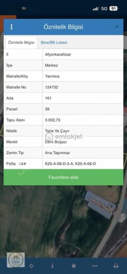 Lıda Emlaktan Acil Satılık Yarımcada Tarla 1