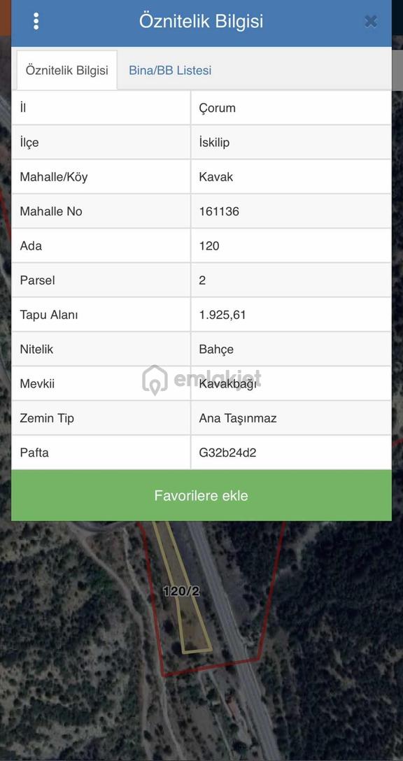 Satılık Tosya Yolu Kenarı Tek Tapu Bahçe 1