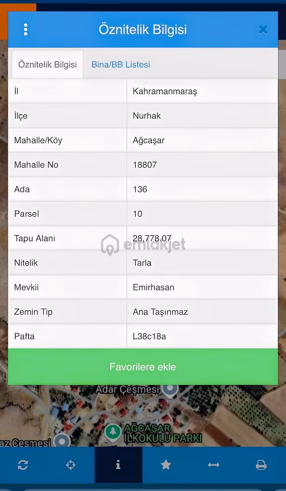 Nurhak'da 28 Dönüm Tek Tapu Tarla 2