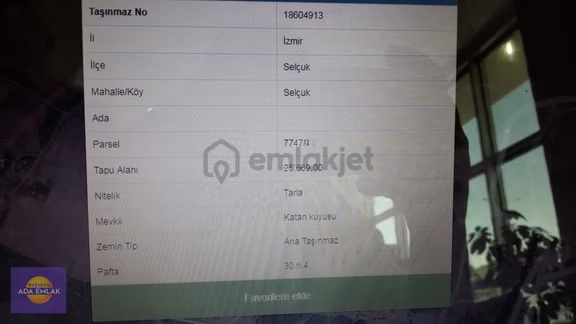 İzmir/selçukta Satılık Arazi,tarla 2