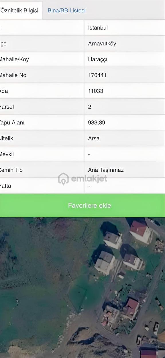 Arnavutköy Haraççıda 983 M² Müstakil Tapulu Konut İmarlı Arsa 2