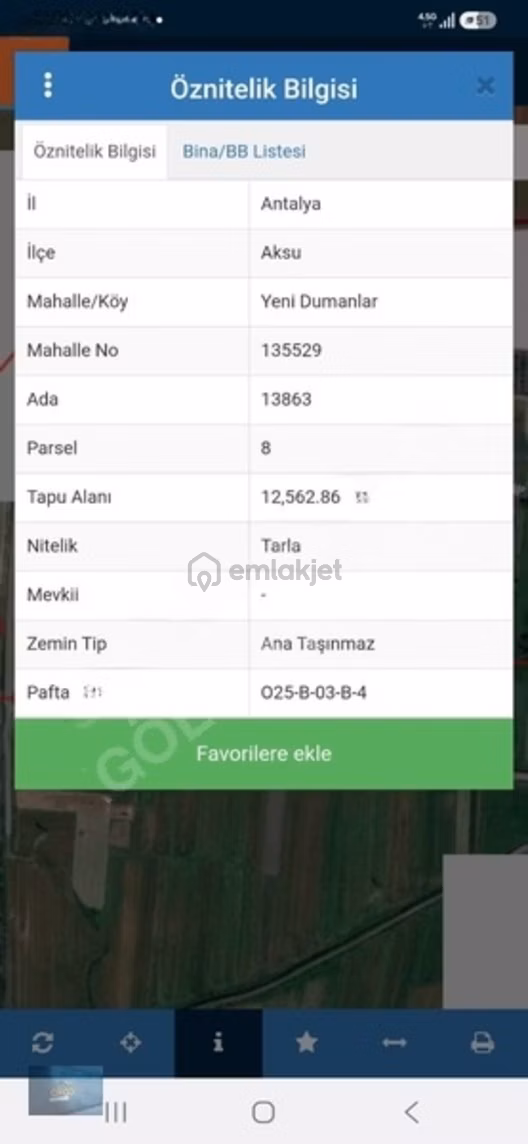 Antalya Aksu Yenidumanlar Mh Müstakil Tapu Satılık
