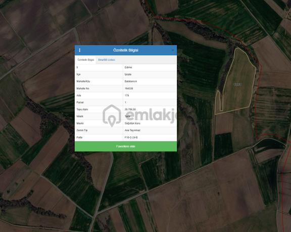 İpsala Balabancık'da 29.787 M² Takasa Açık Satılık Bağ Bahçe, Tarımsal Krediye Uygun Tarla 1