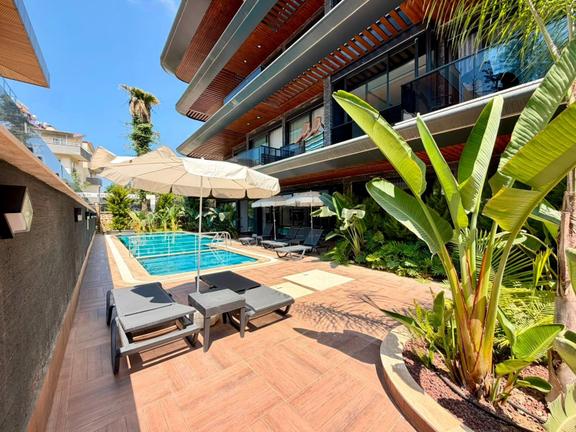 Alanya Büyükhasbahçe’de Zengin Sosyal Olanaklara Sahip Sıfır 1+1 Satılık Daire 1