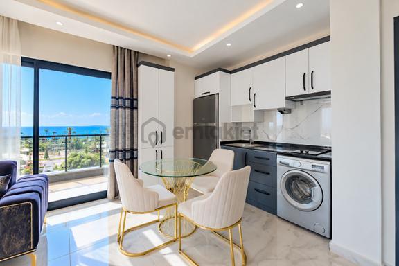 Alanya Kargıcak 1+1 Ful Mobilyalı Deniz Manzaralı Satılık Daire 1