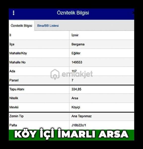 İzmir Bergamada Köy İçinde Acil Satılık Arsa 2