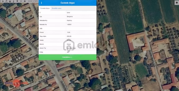 Bergama Kadıköyde 656 M² Köy İçi İmarlı Satılık Arsa 2