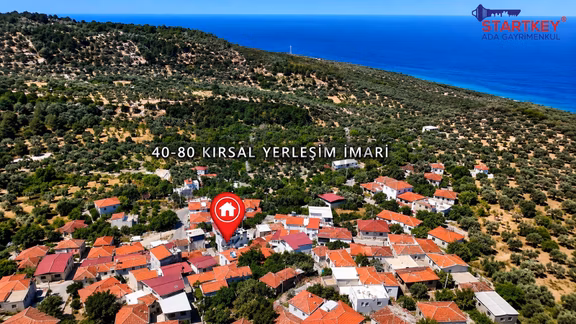 Eğlenhoca'da Deniz Manzaralı Avlulu Kargir Ev 1