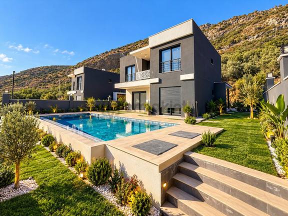 Manzara-özel Havuz/otopark 500m2 Arsa Icerısınde Lüx Yapı-tamamı Müstakil Akıllı Villa (takas Açık) 1