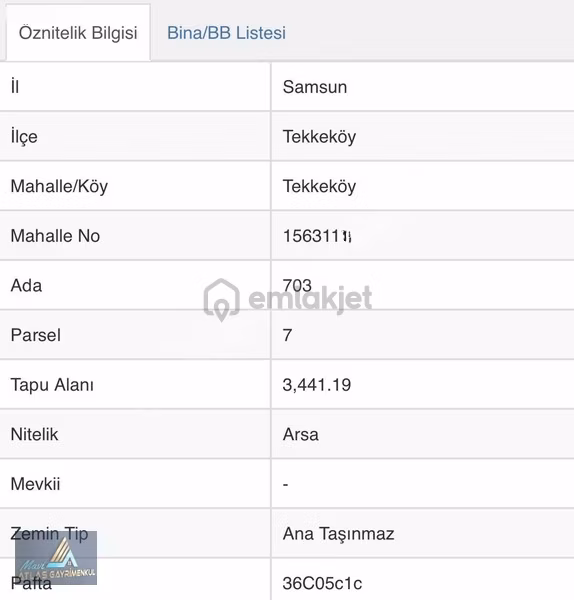 Tekkeköy'de T2 İmarlı Satılık Arsa 1