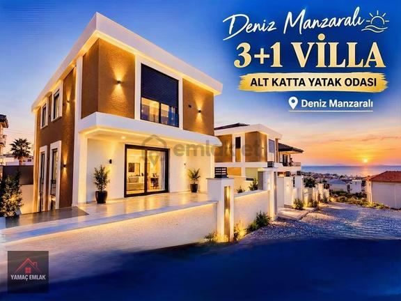 Didim'de Satılık Deniz Manzaralı Alt Kat Yatak Odalı Villa 1