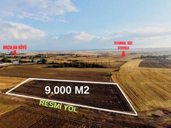 Okçular Köyünde İmar Sınırında 9.000 M2 Satılık Tek Tapu Tarla 2