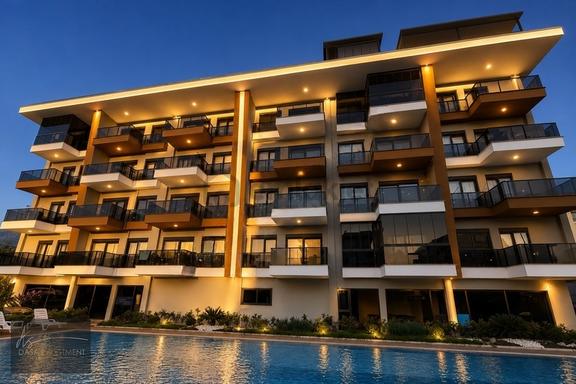 Oba Da Bahçeşehir Koleji Civarı Lüks Eşyalı 1+1 Full Aktivite 2