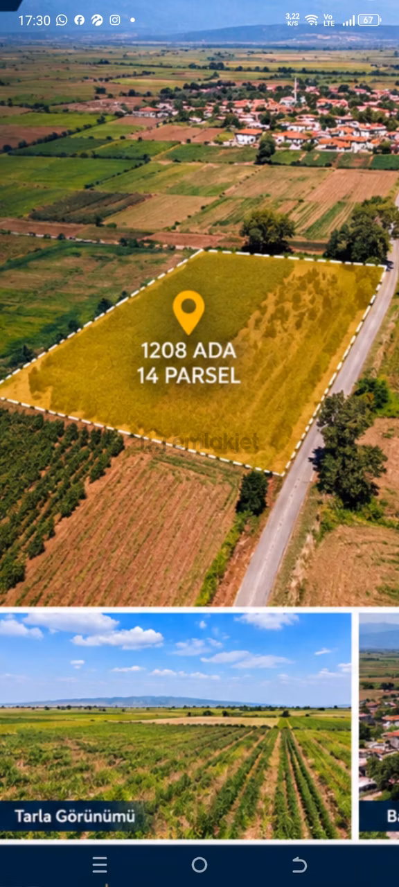 My Ekipdenbursa Karacabey Bakırköy De Fırsat Arazi Yola Cephe Düz Arazi Verimlitoprak Sulama Kanalı 2