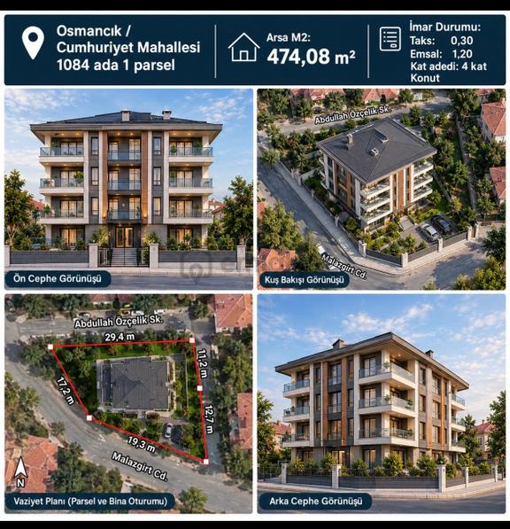Satılık 4 Kat Konut İmarlı Arsa 1