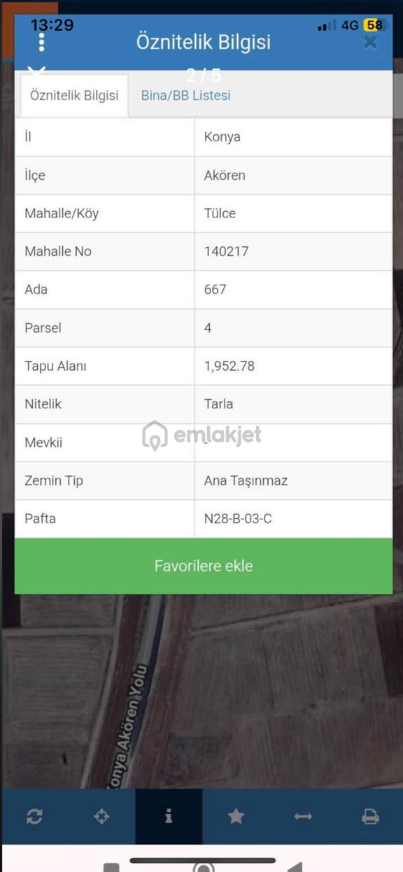Konya Akören İlçesinde (konya Merkeze 49km)bahçelik Yer Elektrik Su Var 2