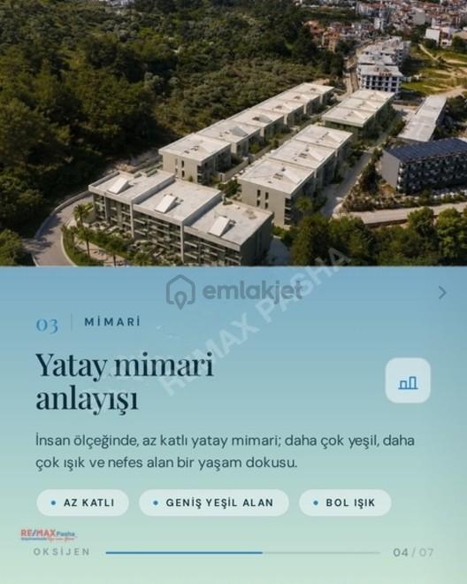 Kuşadası Davutlar'da Yatay Mimari 1+1 Satılık Daire 1