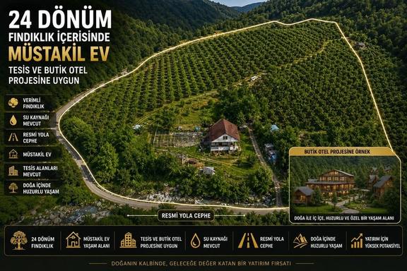 24 Dönüm Fındıklık İçerisinde Müstakil Ev Fırsat 1