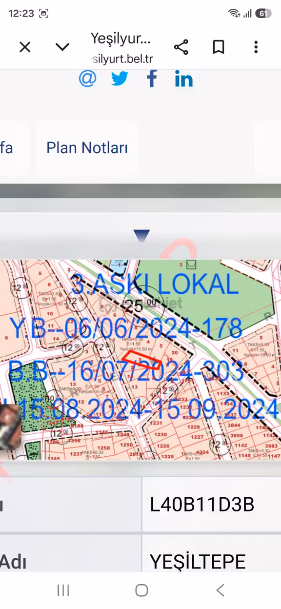 Yeşiltepe Sıtadın Yanı 5 Kata İmarlı Satılık 418 Metre Arsa 2