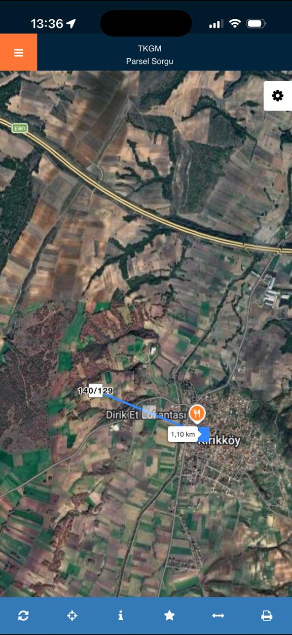 Lüleburgaz Kırıkköyde Tek Tapu Tarla 1