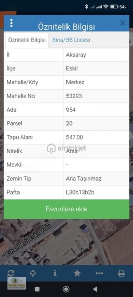 Emlak Odam'dan Eskil Merkez'de Satılık Arsa 547 M² 2