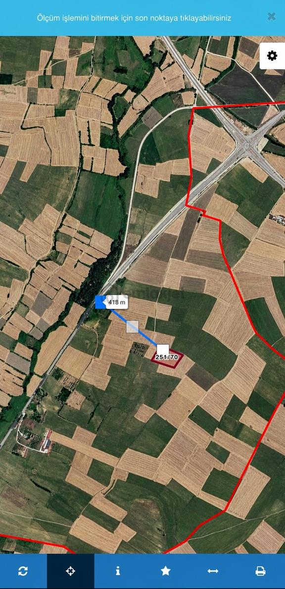 Kırklareli Pınarhisar Kaynarca Akalar Satılık 10.772 M2 Tarla 2