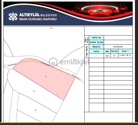 Hega İnvest'den Kuyualan'da Yola Cepheli 3.042 M2 Tarla 2