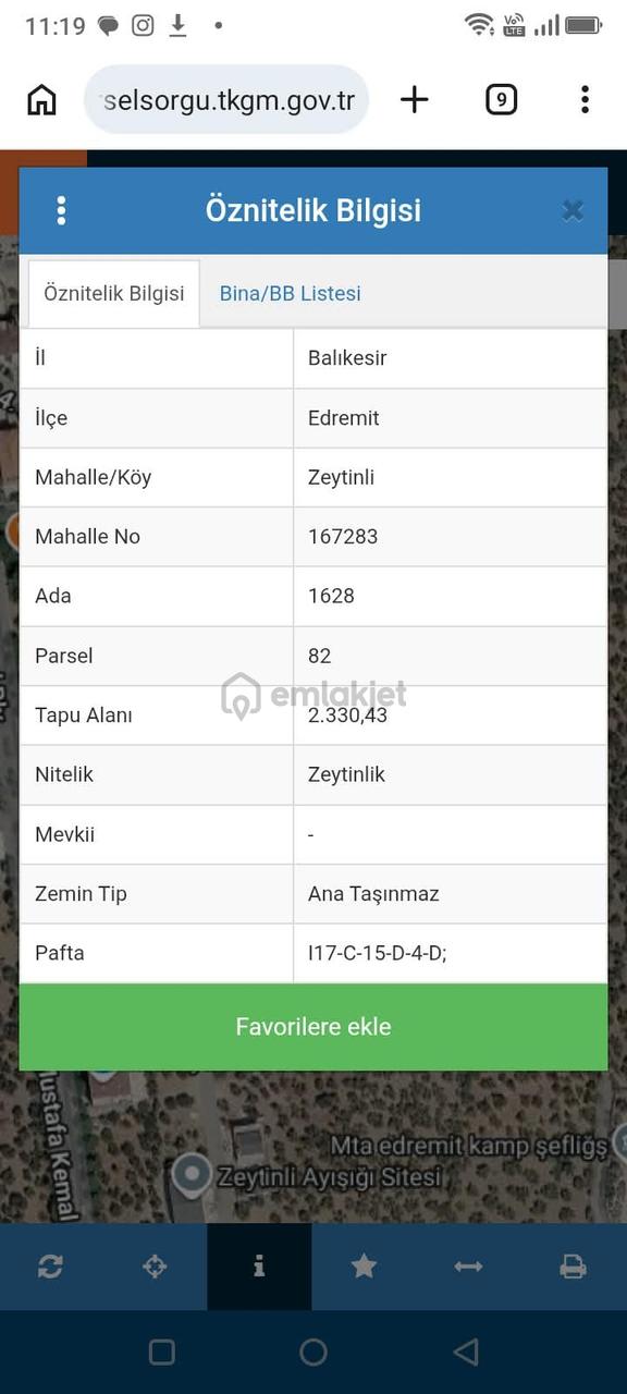 Edremit Zeytinlide Yerleşime Yakın 2.330 M² Zeytinlik 2
