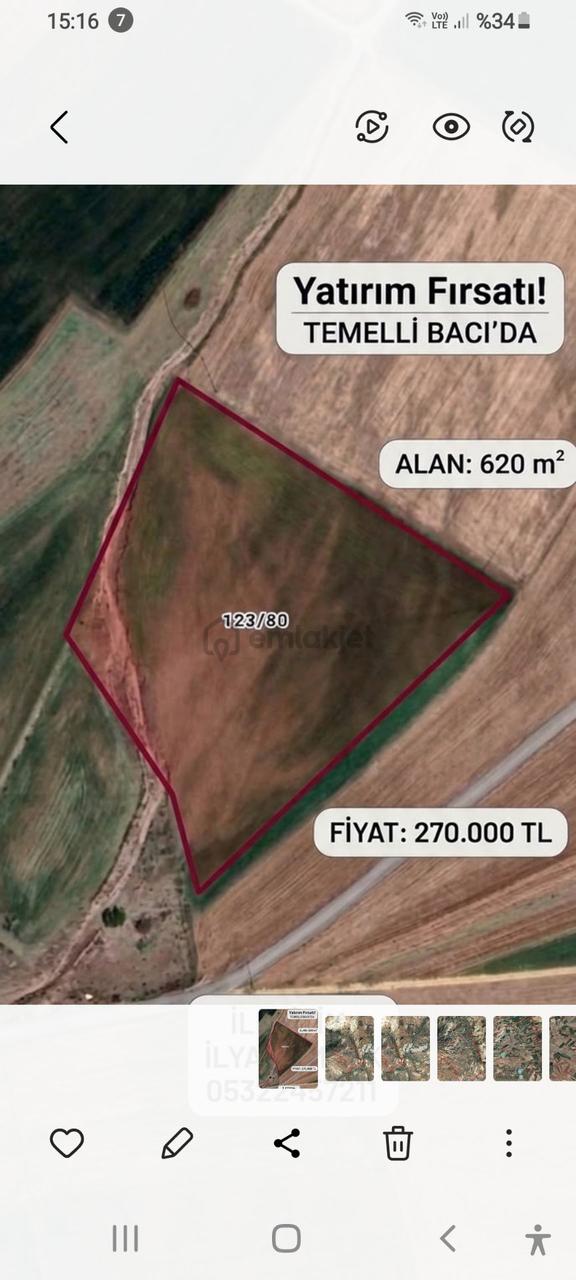 İlyap'tan Temelli Bacıda 620m2 Yatırımlık 270.000tl 2