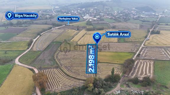 Biga Hacıköy’de 2.198 M² Satılık Çeltik Arazisi 2
